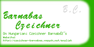 barnabas czeichner business card